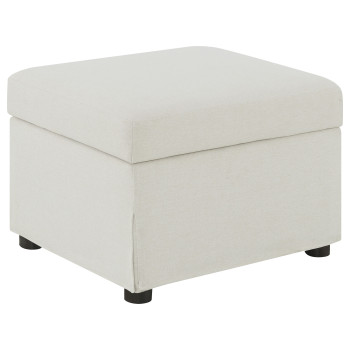 904134 Winter Upholstered Hydraulic Lift Top Storage Ottoman Beige
