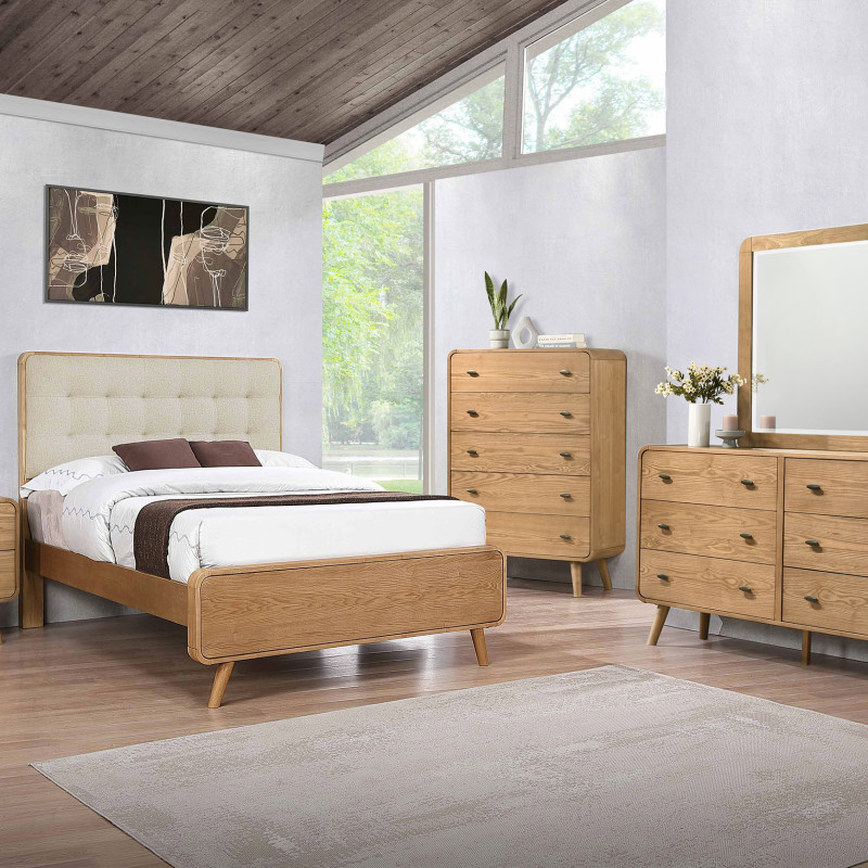 225091Q-S4 Robyn 4-piece Queen Bedroom Set Light Ash