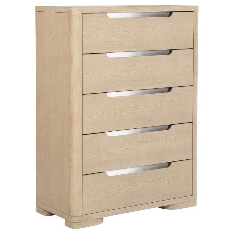 225085 Ladera 5-drawer Bedroom Chest of Drawers Light Elm