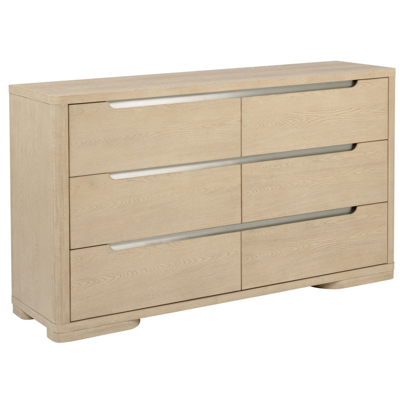 225083 Ladera 6-drawer Bedroom Dresser Light Elm