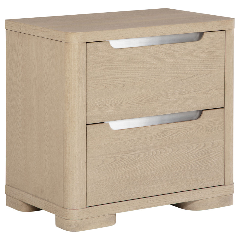 225082 Ladera 2-drawer Nightstand Bedside Table Light Elm