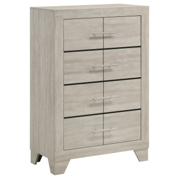225065 Trenton 4-drawer Bedroom Chest of Drawers Rustic Cream