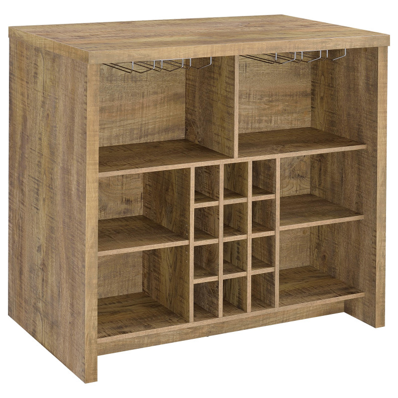 182785 Topanga Engineered Wood Freestanding Home Bar Mango