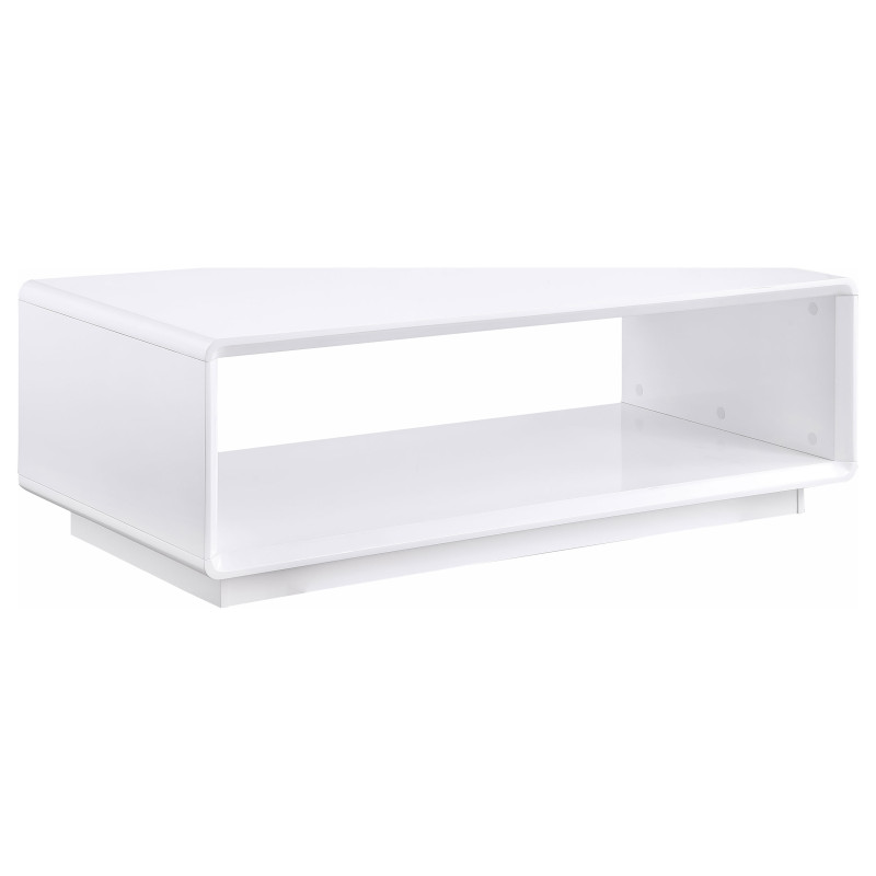 710768 Paseo Rectangular Cocktail Coffee Table White High Gloss
