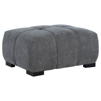 509968 Octavia Upholstered Rectangular Ottoman Charcoal Grey