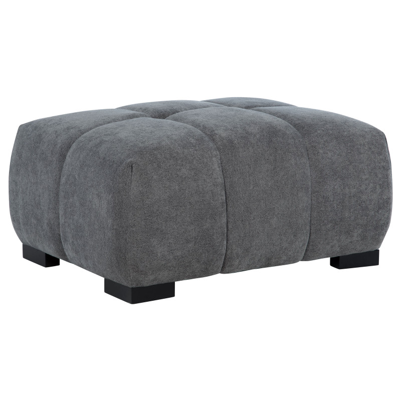 509968 Octavia Upholstered Rectangular Ottoman Charcoal Grey