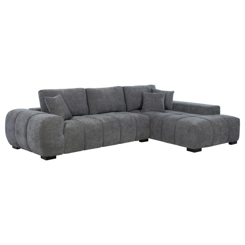 509965 Octavia Upholstered Sectional Chaise Sofa Charcoal Grey