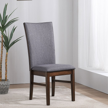 193592 Sherwood Upholstered Dining Side Chair Grey