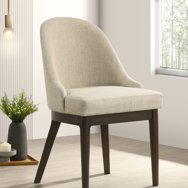 193672 Reseda Upholstered Dining Side Chair Beige