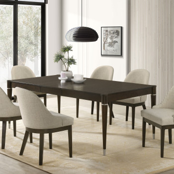 193671-S7 Reseda 7-piece Rectangular Dining Set Ash Brown