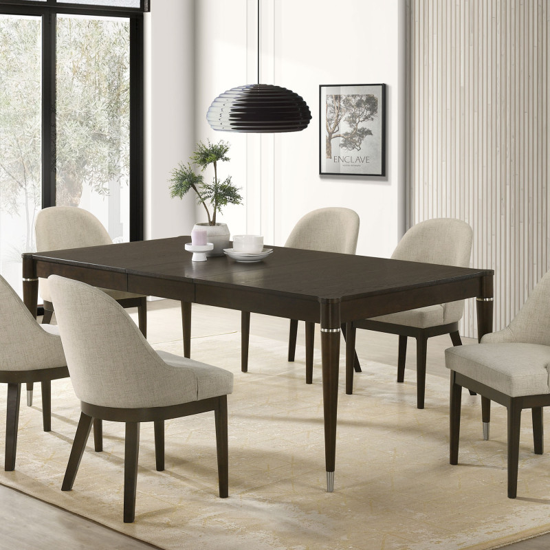 193671-S7 Reseda 7-piece Rectangular Dining Set Ash Brown