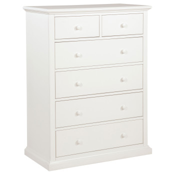 460595WHT Sumerlin 6-drawer Bedroom Chest of Drawers White
