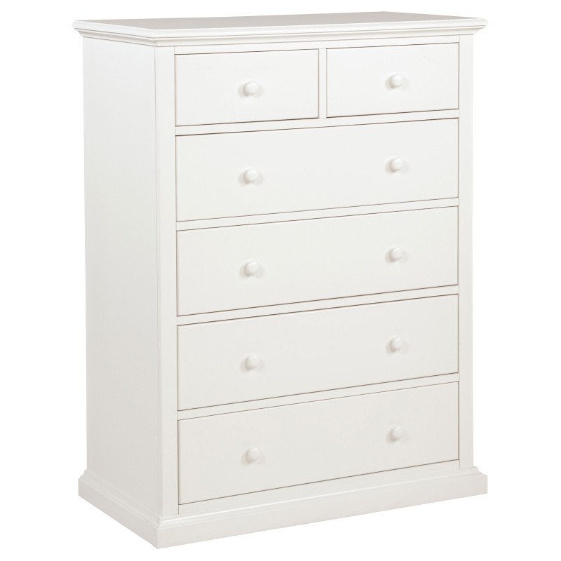 460595WHT Sumerlin 6-drawer Bedroom Chest of Drawers White