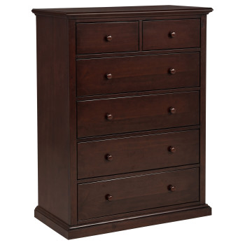 460595CAP Sumerlin 6-drawer Bedroom Chest of Drawers Cappuccino
