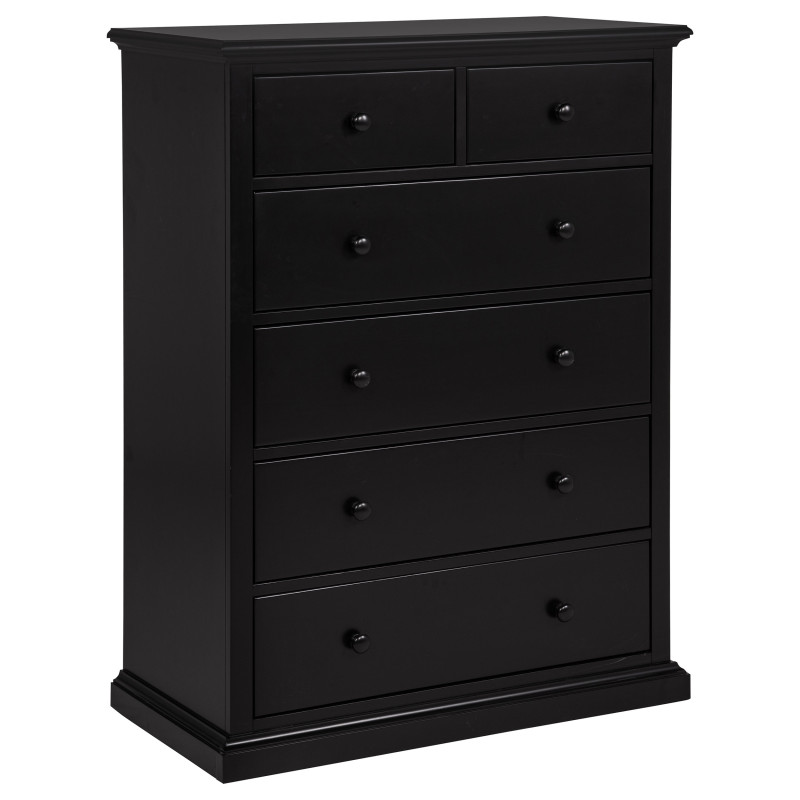 460595BLK Sumerlin 6-drawer Bedroom Chest of Drawers Black