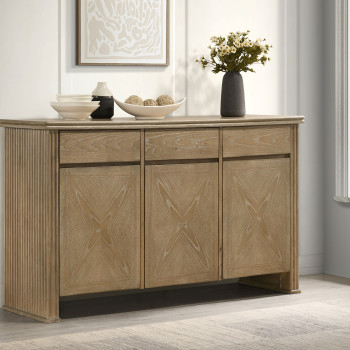 193615 Adina 3-door 59-inch Sideboard Server Distressed Light Brown