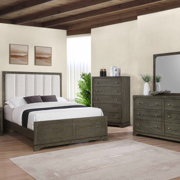 224930KE-S4 Gran Park 4-piece Eastern King Bedroom Set Dark Cocoa