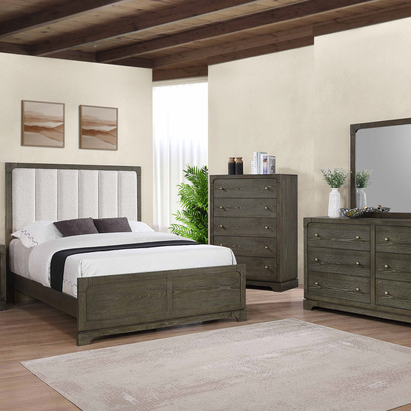 224930KE-S5 Gran Park 5-piece Eastern King Bedroom Set Dark Cocoa