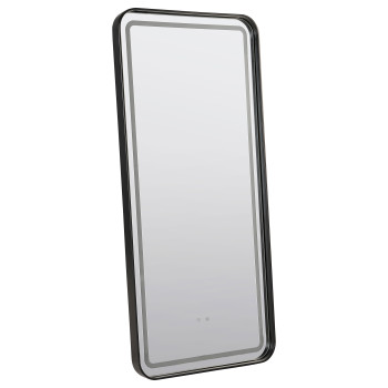 961548 Glendora LED Standing Mirror with Bluetooth Speaker Black