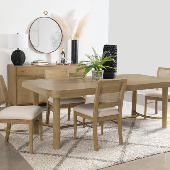 108931-S5W Arini 5-piece Extension Leaf Dining Table Set Sand Wash