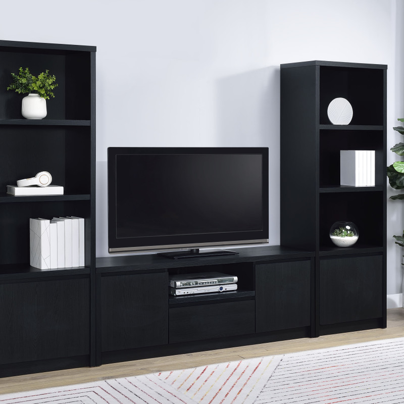 706222-SET Winfield 3-piece Entertainment Center 60-inch TV Stand Black