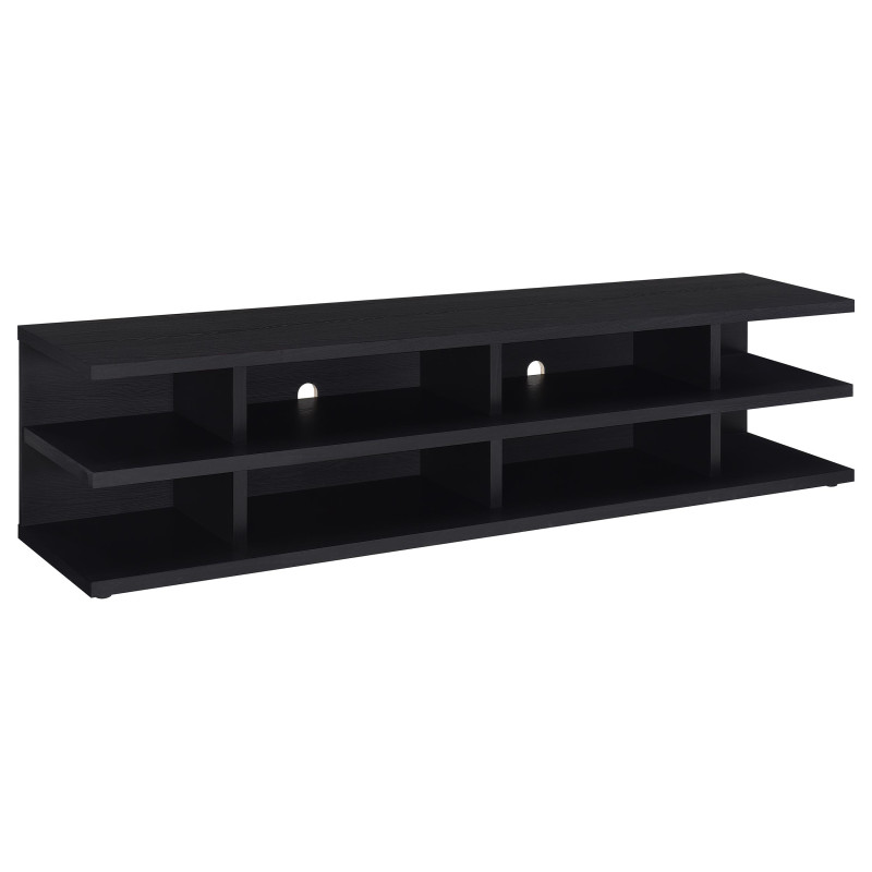 710533 Cartmill 78-inch 2-tier TV Stand Media Console Black