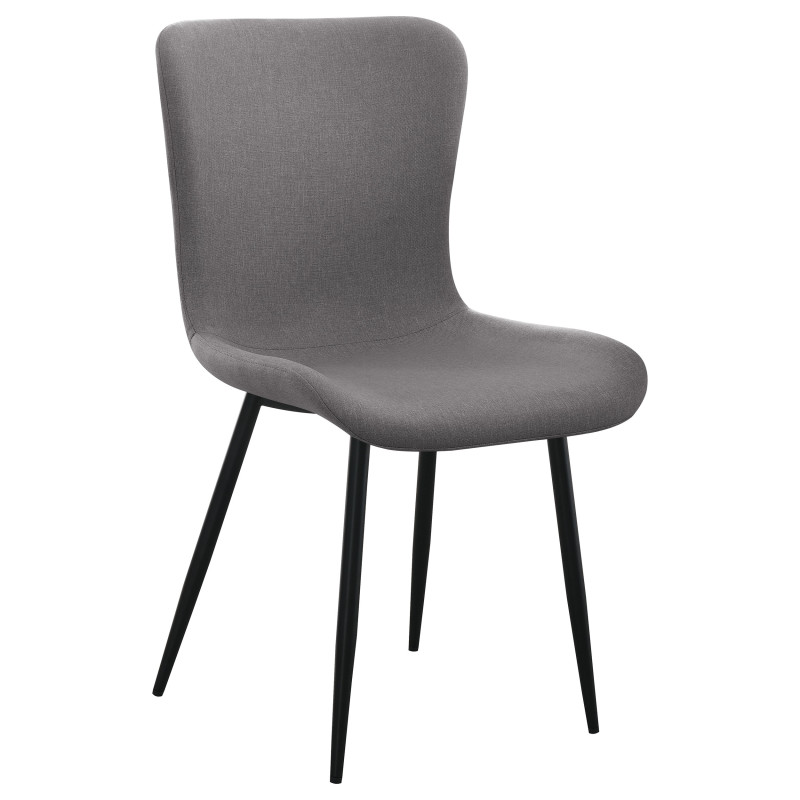109392 Horizon Upholstered Dining Side Chair Warm Grey