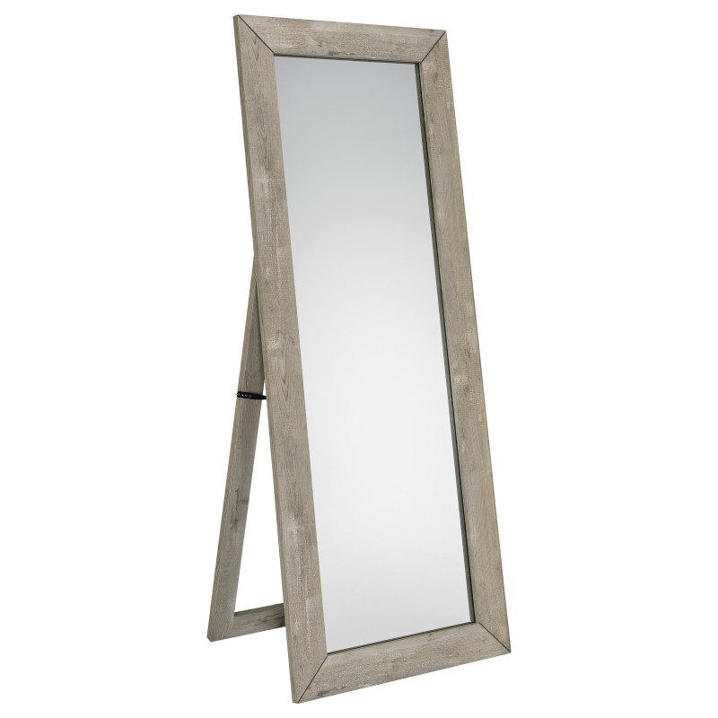 961655 Cadence Tempered Glass Full Length Mirror Grey Washed Oak