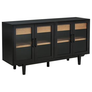 108545BLK Middleton 4-door Sideboard Server with Dual Drawers Black