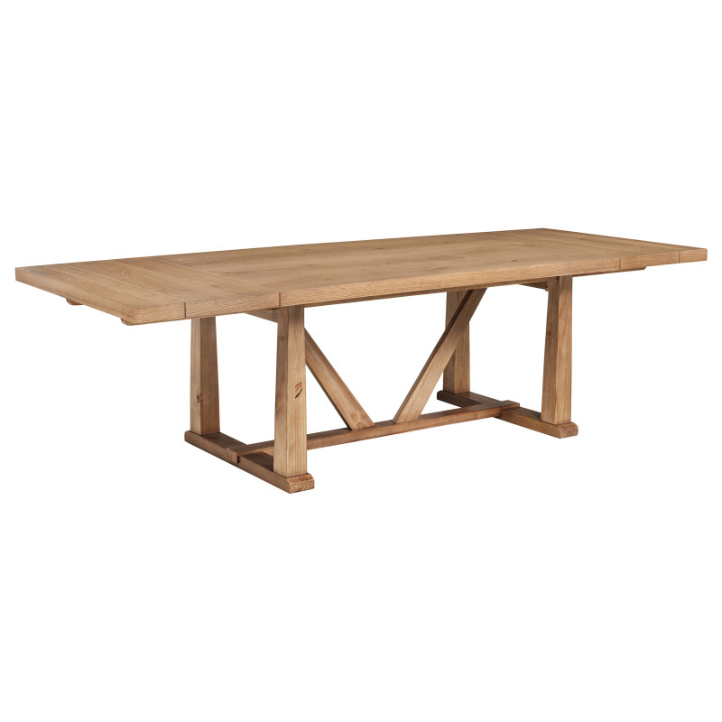 108541 Middleton 106-inch Extension Leaf Dining Table Natural Brown