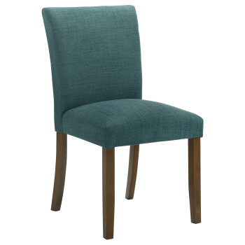 106377 Cantley Upholstered Dining Side Chair Teal Blue