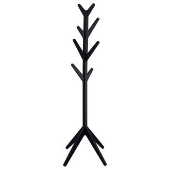 983272 Margaret Solid Wood Coat Rack Clothing Hanger Black