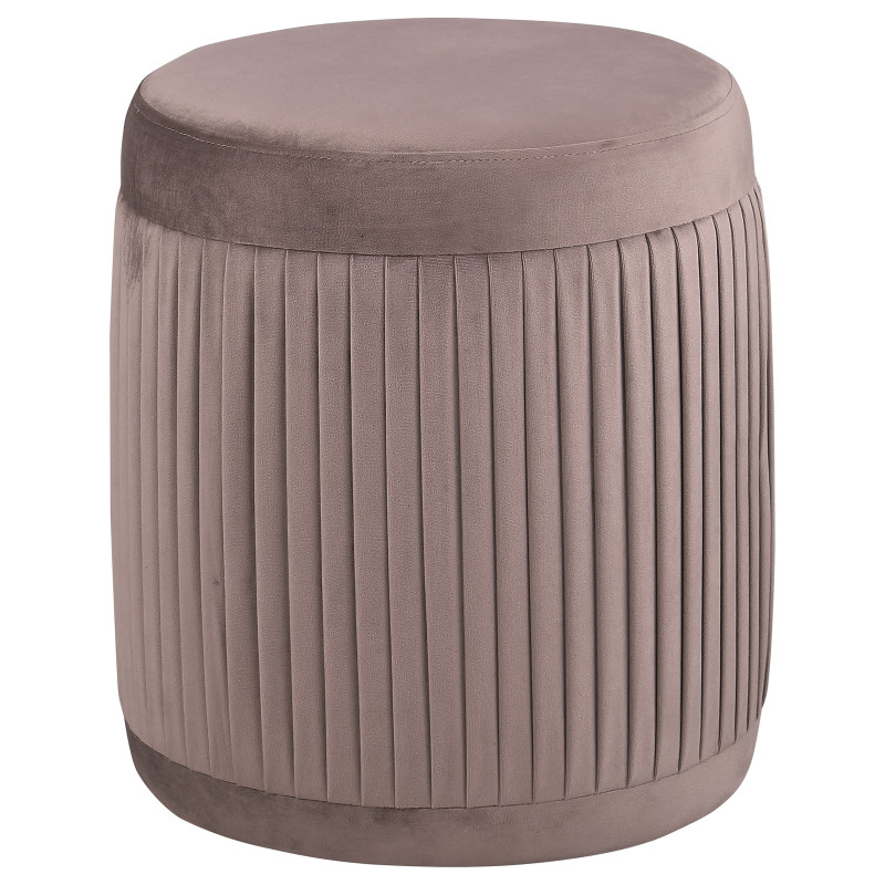 910273 Tovar Round Upholstered Ottoman Mauve
