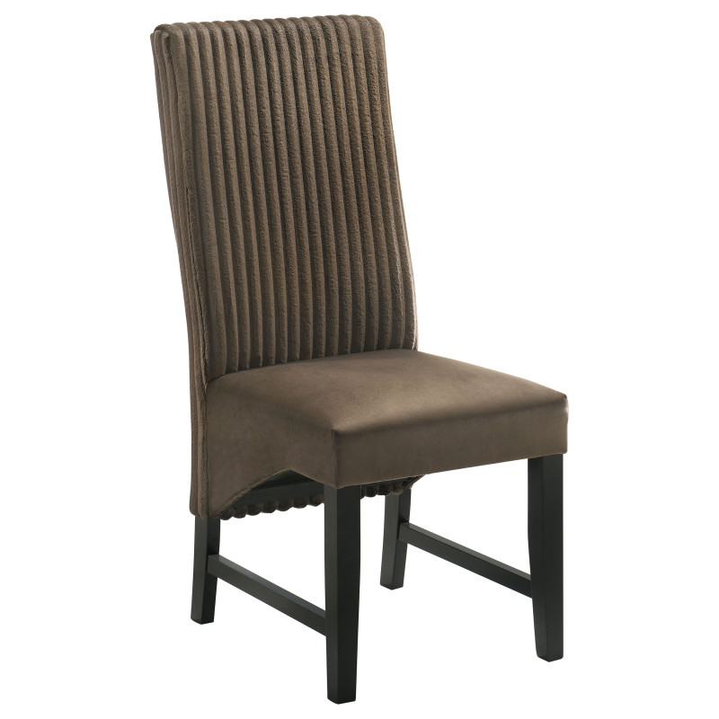 106388 Barrand Upholstered Dining Side Chair Chocolate