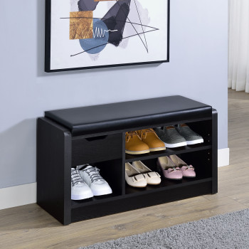 910323 Arrington Storage Bench Black