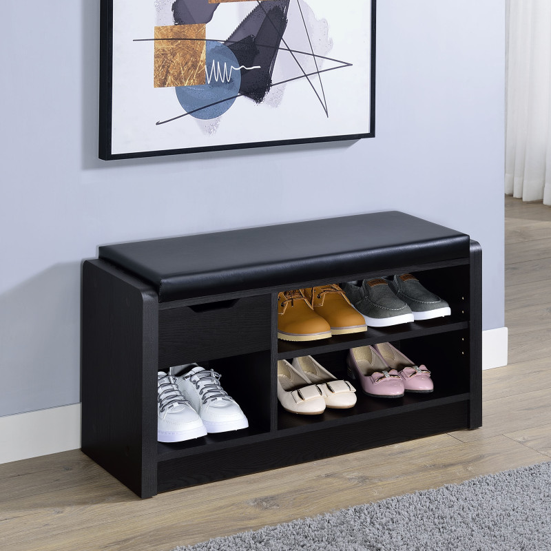 910323 Arrington Storage Bench Black