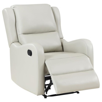 609373 Kelsey Upholstered English Arm Recliner Chair Ivory