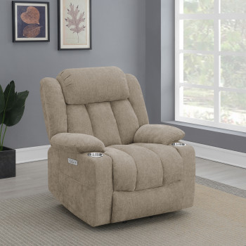 602274P Houston Upholstered Power Lift Recliner Chair Camel