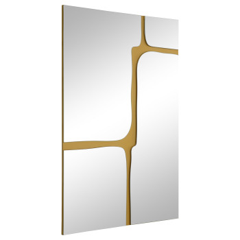 961472 Kimberly 32 x 47 Inch Kintsugi Style Wall Mirror Gold