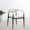 182692 Alexis Fabric Upholstered Dining Arm Chair Beige