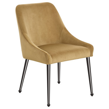 107782 Mayette Upholstered Dining Side Chair Cognac