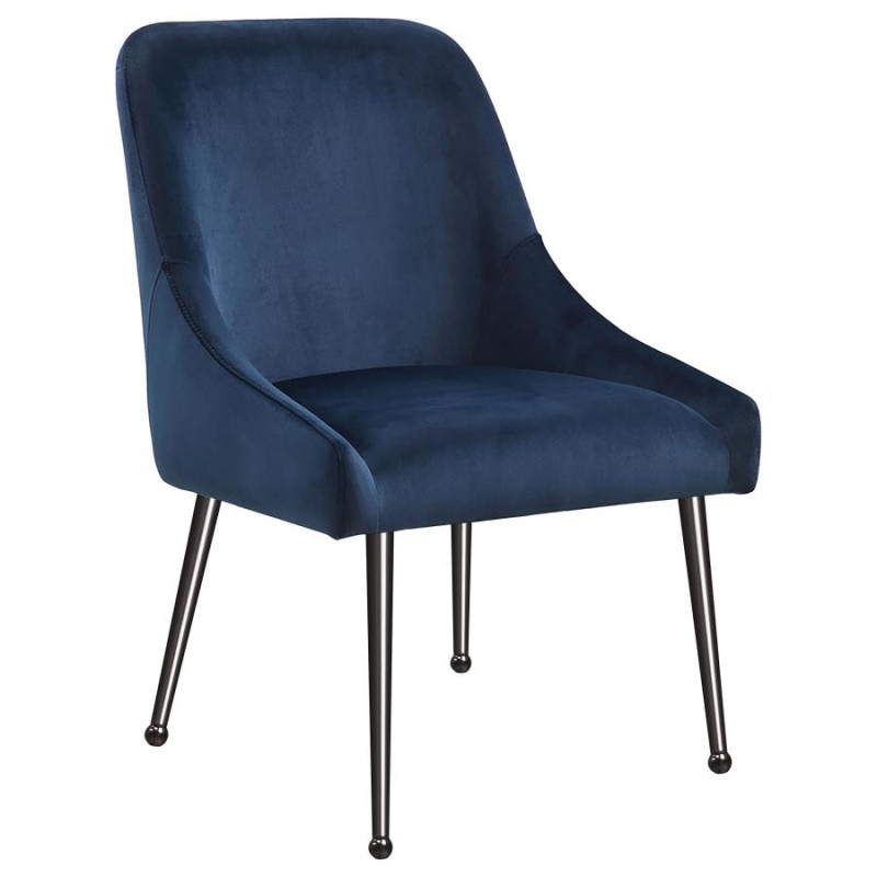 107792 Mayette Upholstered Dining Side Chair Blue