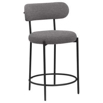 108198 Viola Boucle Upholstered Counter Chair Grey