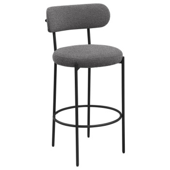 108199 Viola Boucle Upholstered Bar Chair Grey