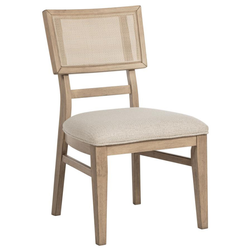 109382 Kailani Radio Weave Cane Dining Side Chair Beige Oak