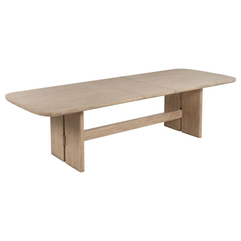 109381 Kailani 110-inch Rectangular Wood Dining Table Beige Oak