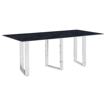 109361 Desden 79-inch Rectangular Sintered Stone Dining Table Grey