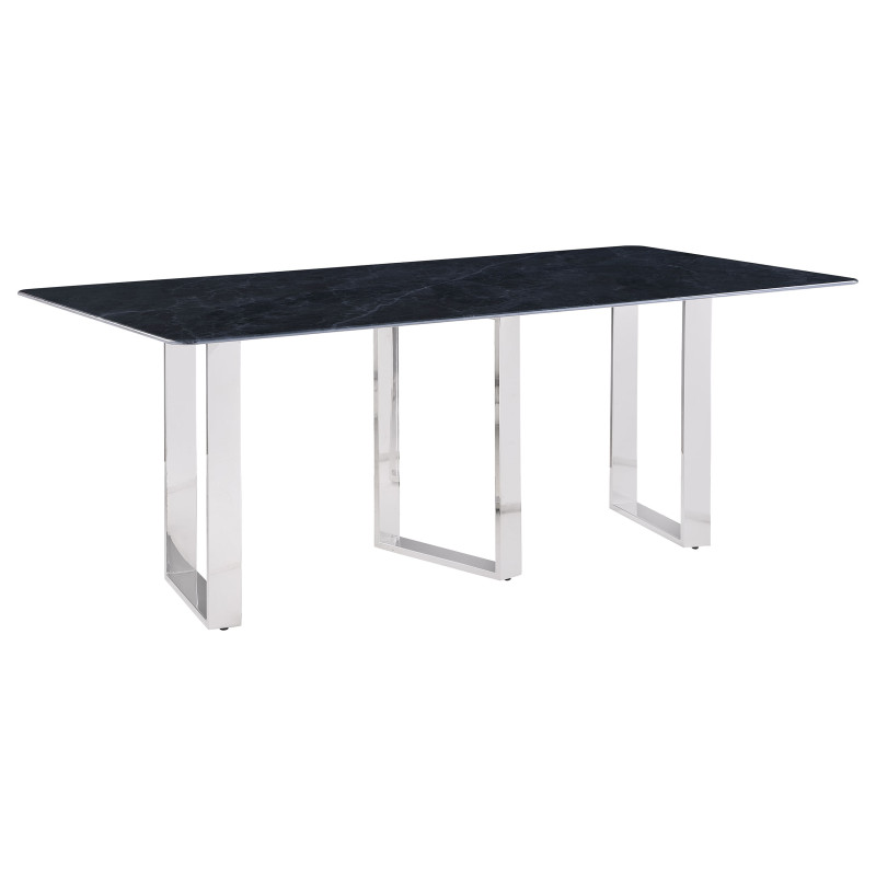 109361 Desden 79-inch Rectangular Sintered Stone Dining Table Grey