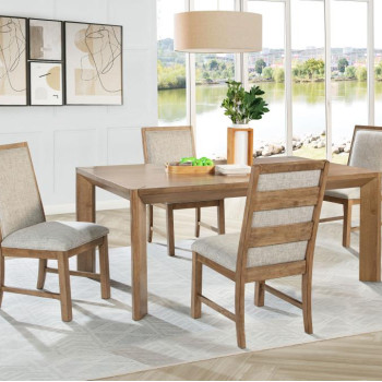 109101-S5 Bruner 5-piece 72-inch Rectangular Dining Set Natural Brown