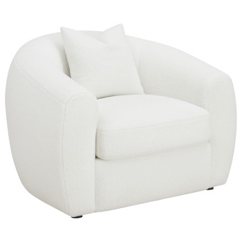 509873 Isabella Upholstered Tight Back Chair White
